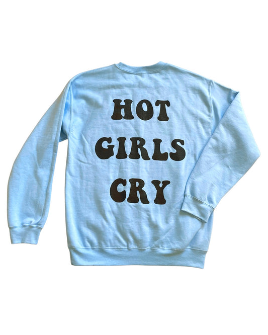 Blue Hot Girls Cry Crewneck